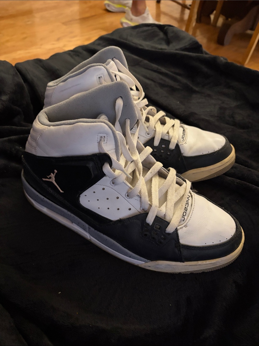 Men's High-Top Nike Air Jordan SC1 in White and Black